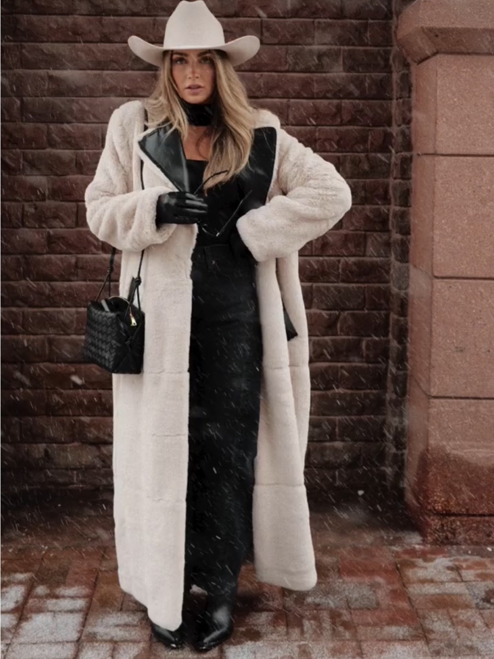 NBD Laurence faux fur coat NWT